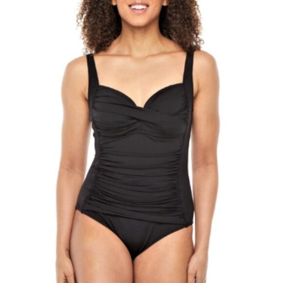 Liz Claiborne Other - LIZ CLAIBORNE BLACK ONE PIECE SWIM SUIT 6 NEW WITH TAG